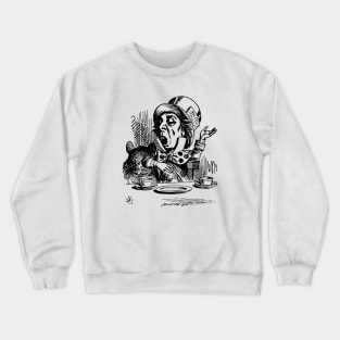 mad hatter alice in wonderland Crewneck Sweatshirt